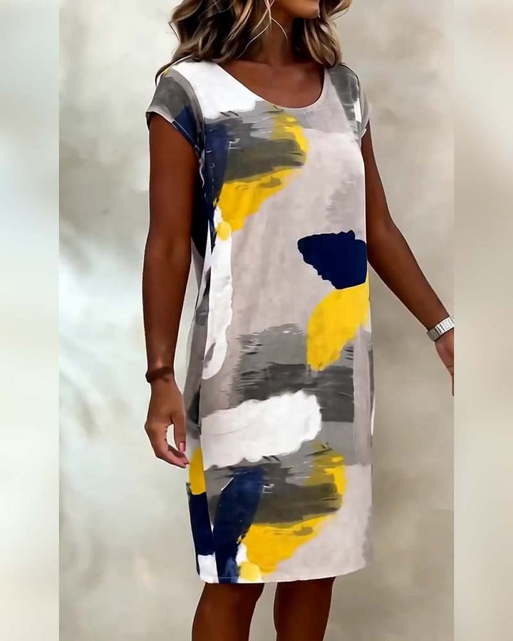 Lucía | Vestido estampado con cuello redondo