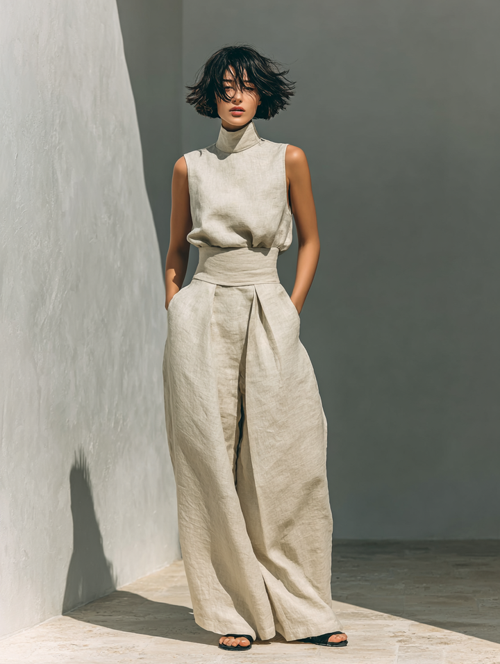 Marta | Conjunto Blusa y Pantalones De Lino