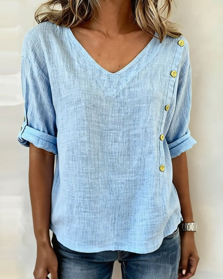 Marina | Blusa Cuello alto en V