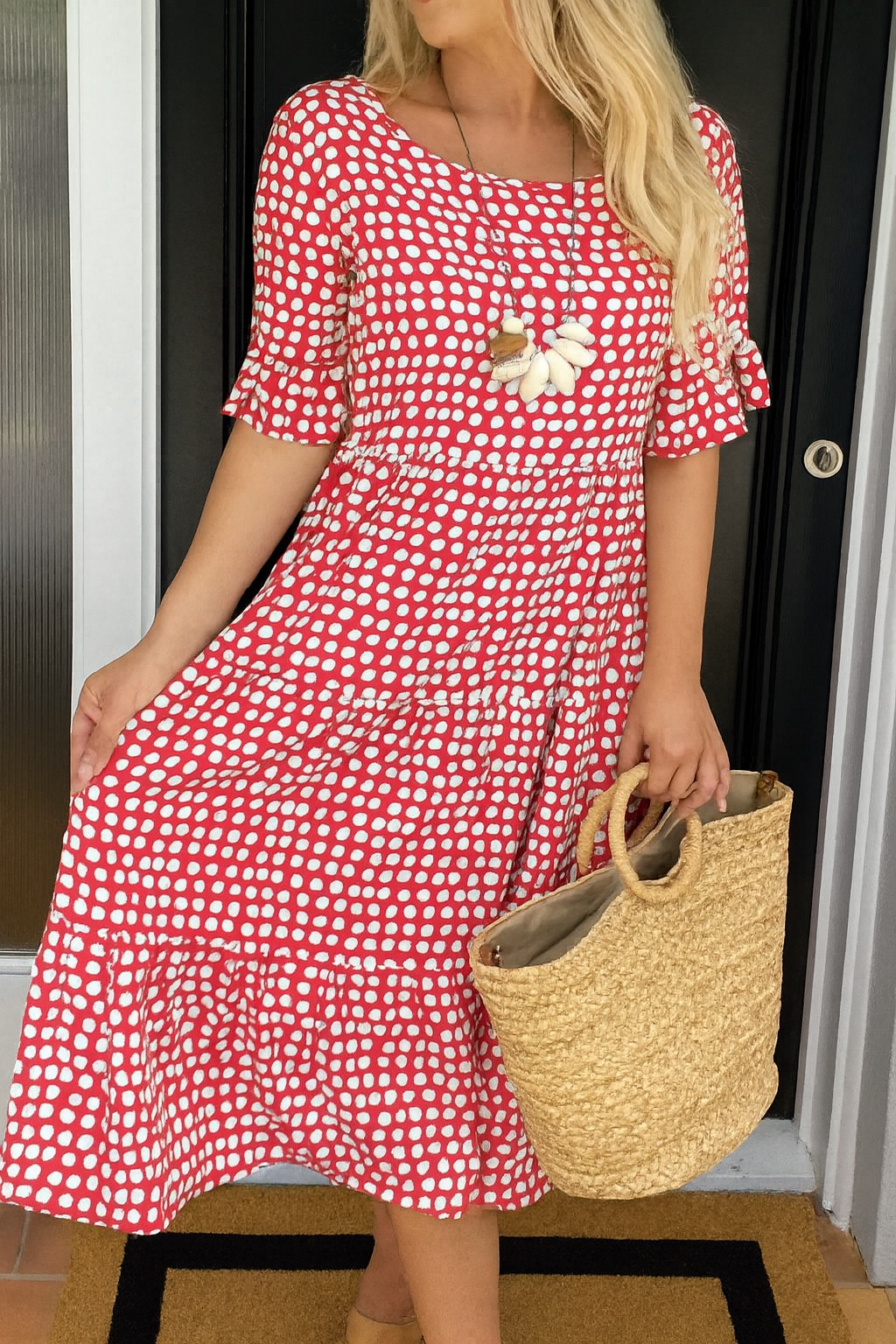 IRIS | VESTIDO MIDI DE MANGA CORTA