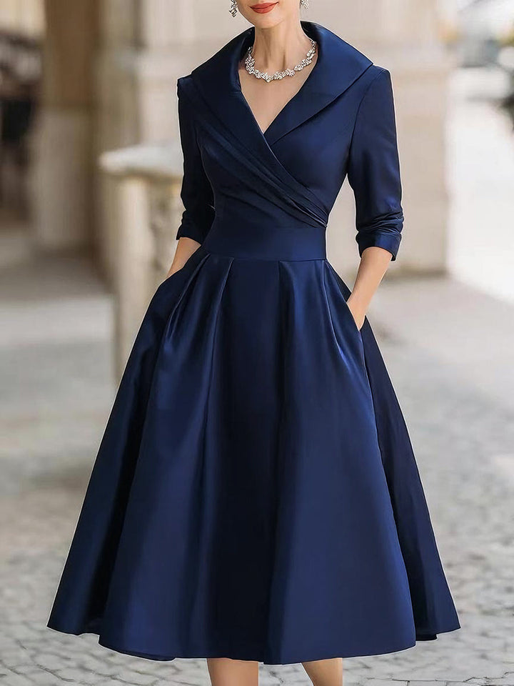 Lina | Abito midi in raso