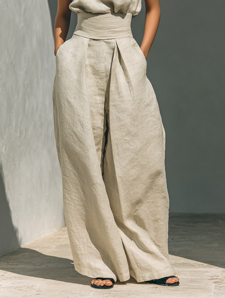 Marta | Conjunto Blusa y Pantalones De Lino