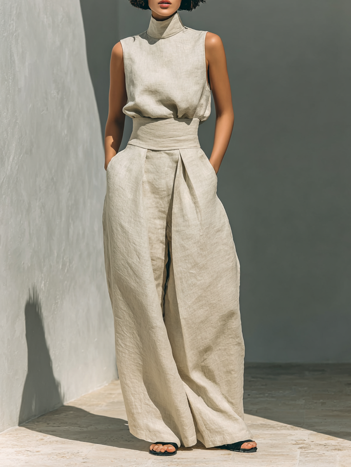 Marta | Conjunto Blusa y Pantalones De Lino