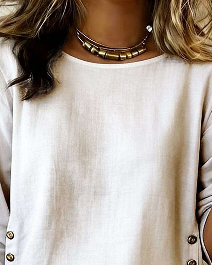 Laura | Top informal de cuello redondo