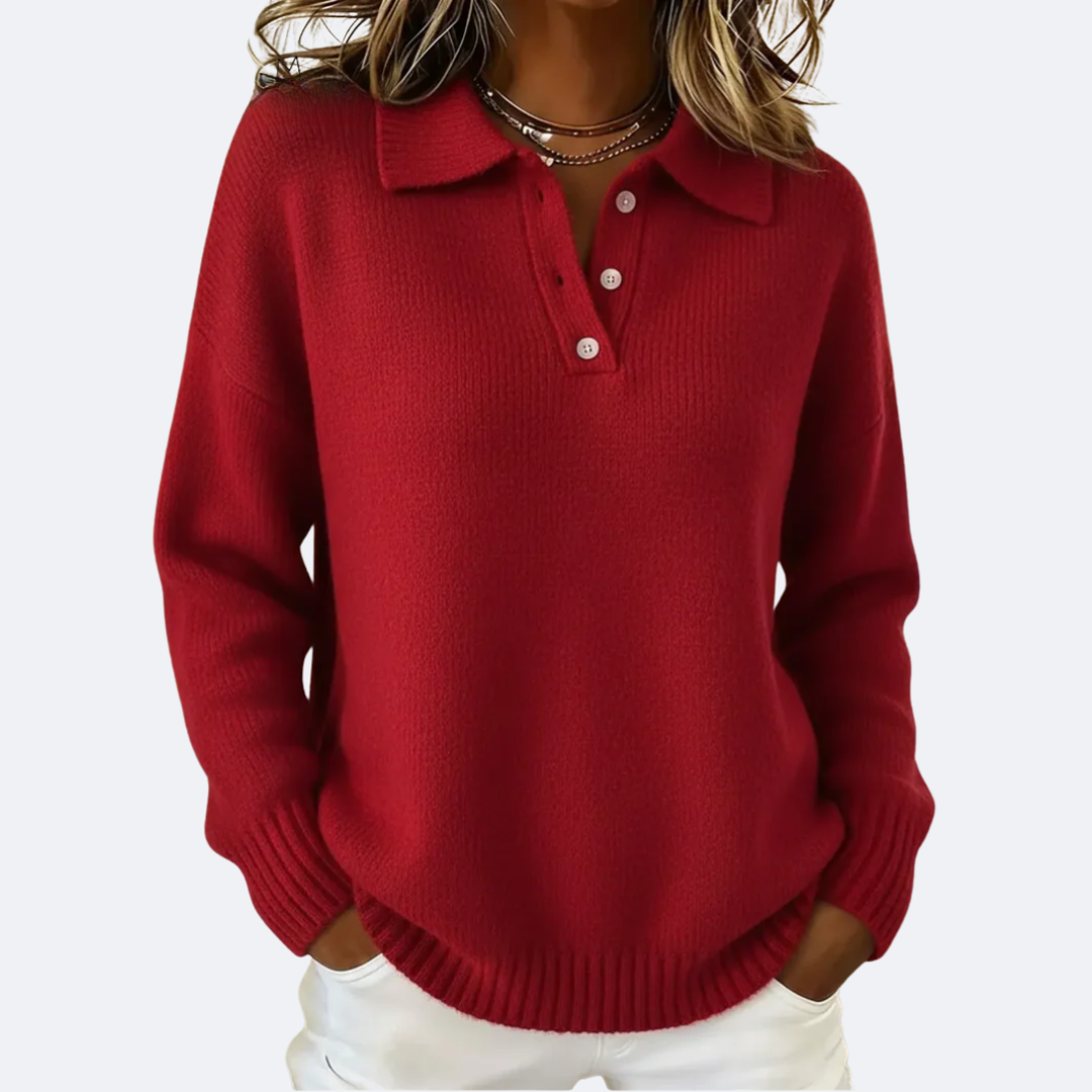 OLIVIA - Suéter Suave con Cuello de Polo