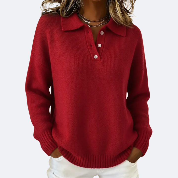 OLIVIA - Suéter Suave con Cuello de Polo