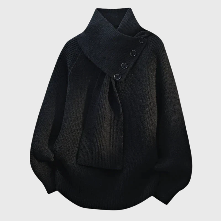 Elisa | Suéter Elegante con Cuello Tipo Bufanda