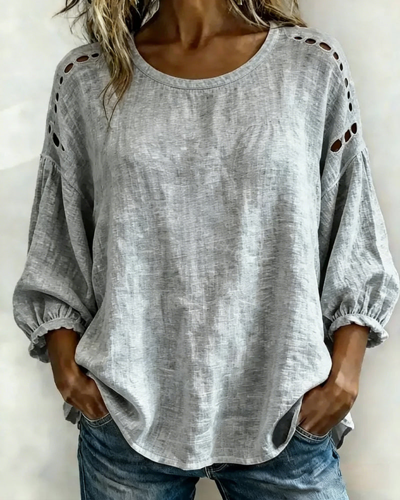 Victoria | Blusa de algodón Y Lino