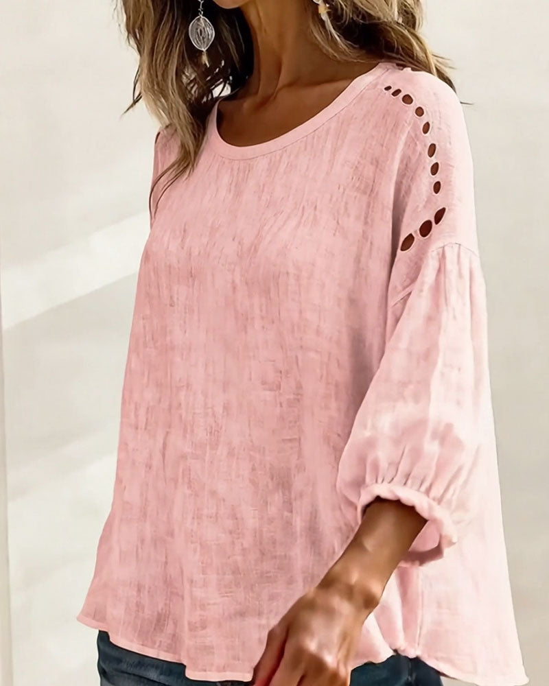 Victoria | Blusa de algodón Y Lino