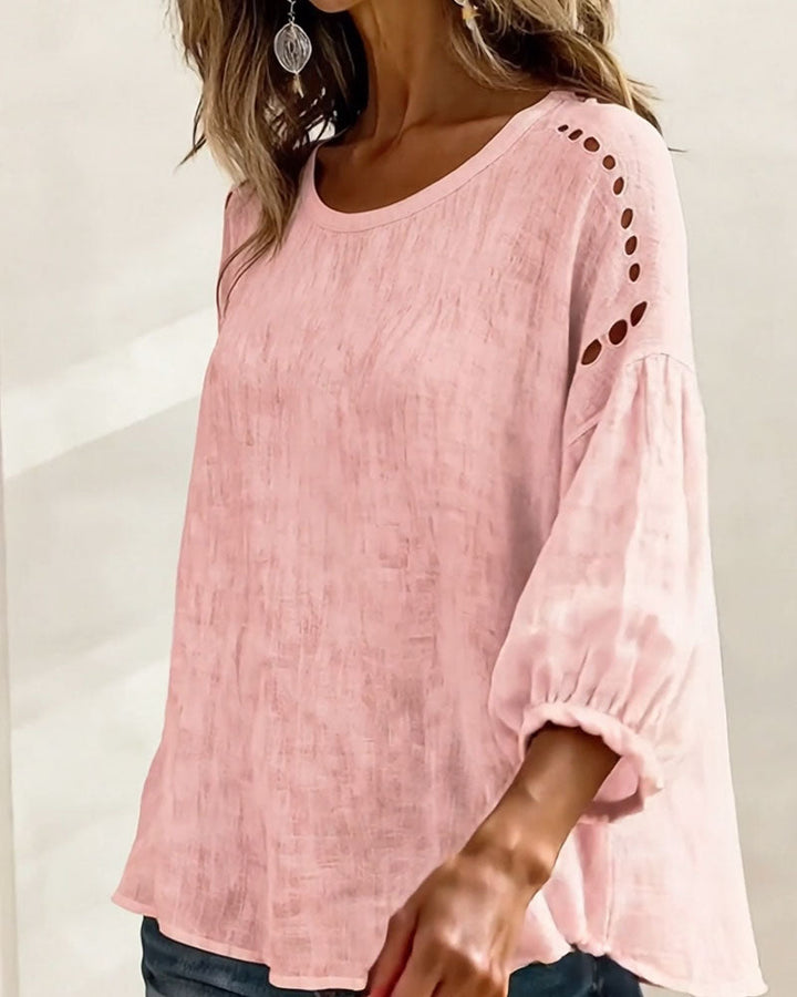 Victoria | Blusa de algodón Y Lino