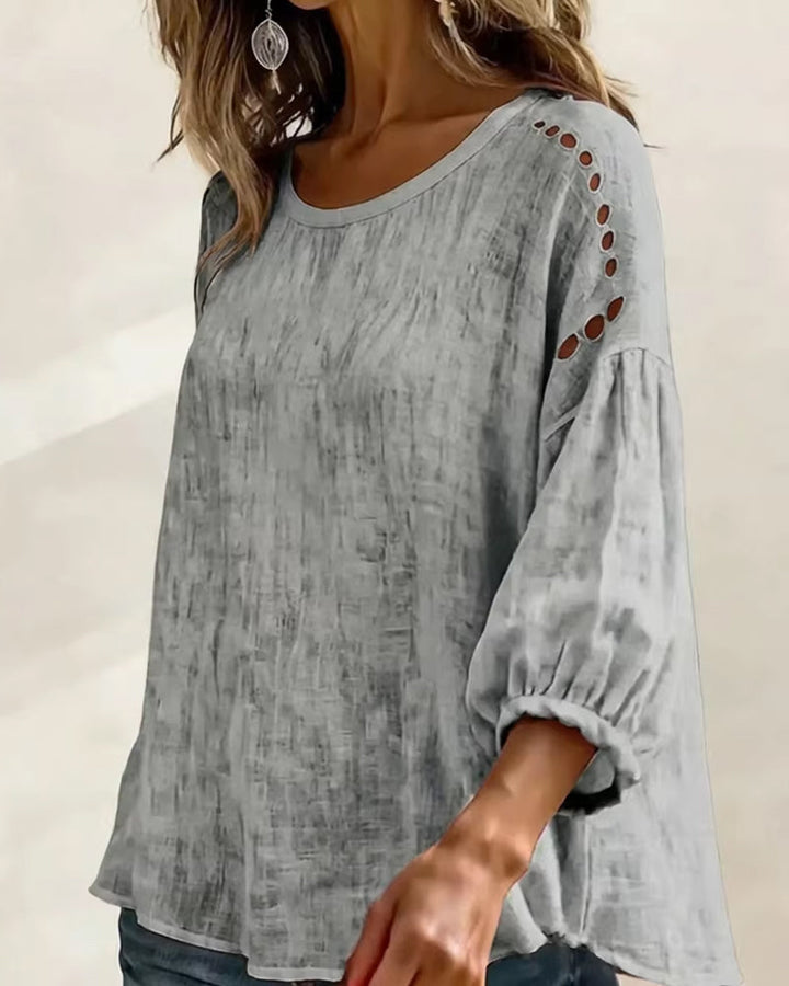 Victoria | Blusa de algodón Y Lino