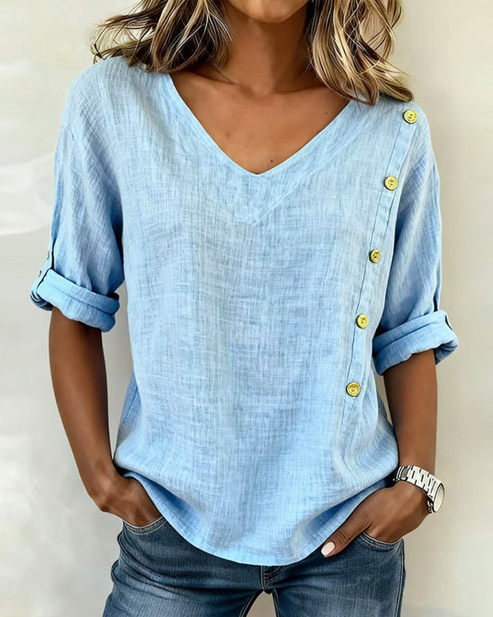 Marina | Blusa Cuello alto en V