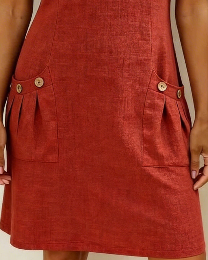 Laura | Vestido de algodón y lino