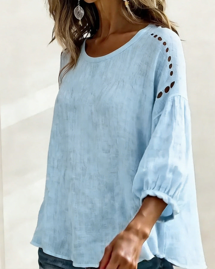 Victoria | Blusa de algodón Y Lino
