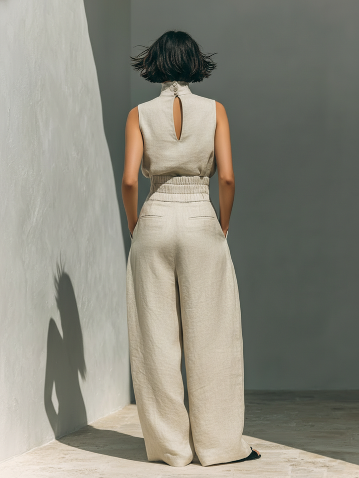 Marta | Conjunto Blusa y Pantalones De Lino