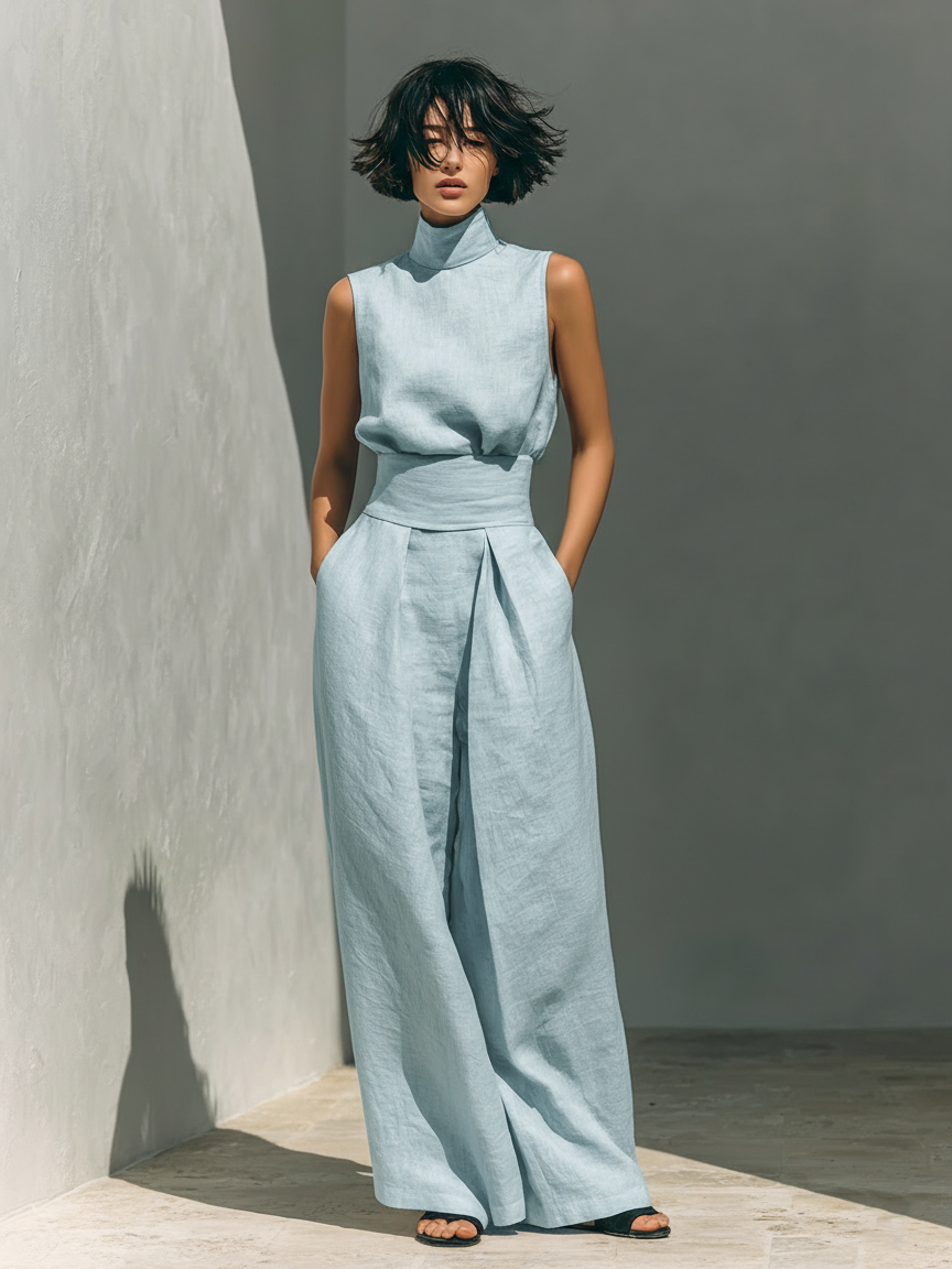 Marta | Conjunto Blusa y Pantalones De Lino