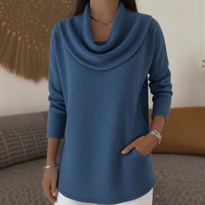 Lia | Soft Cascading Neck Sweater