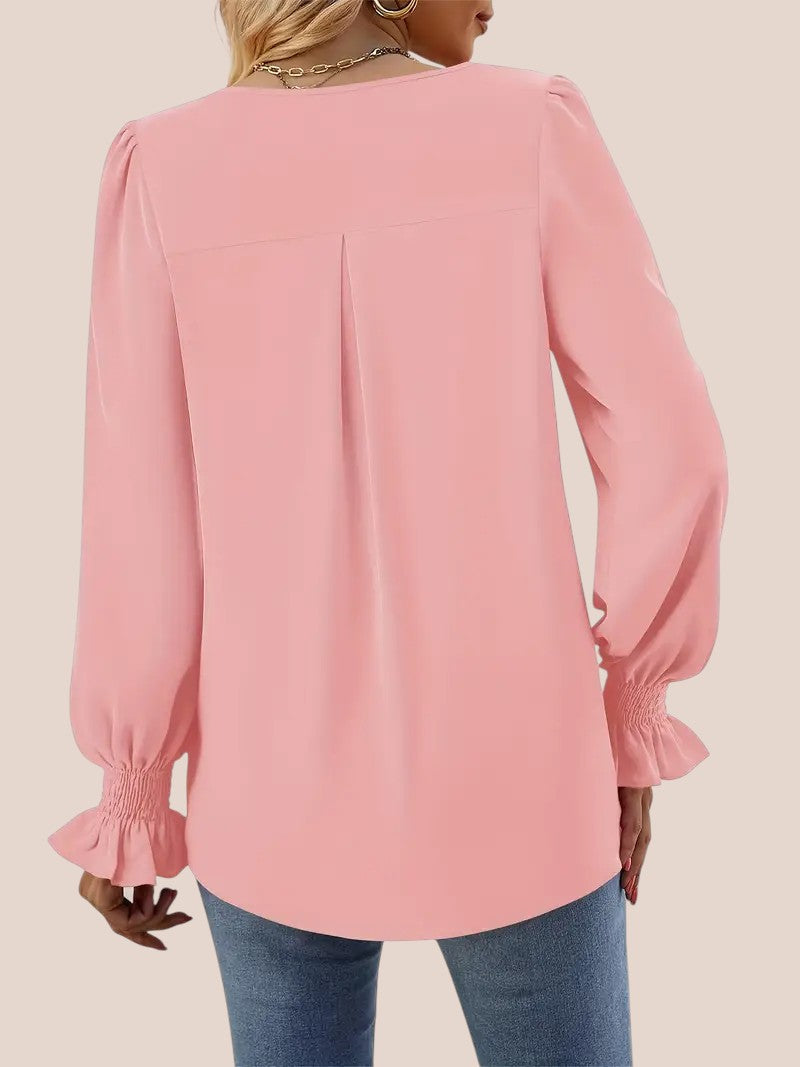 Mira | Blouse Élégante avec Col en V