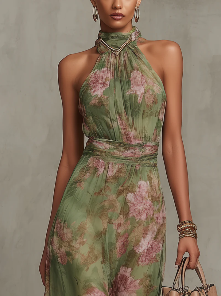 Serena | Elegante Vestido Maxi de Chiffon