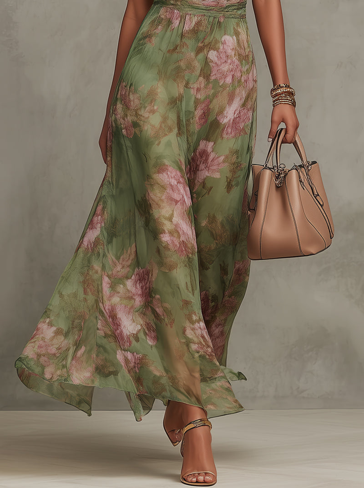 Serena | Elegante Vestido Maxi de Chiffon