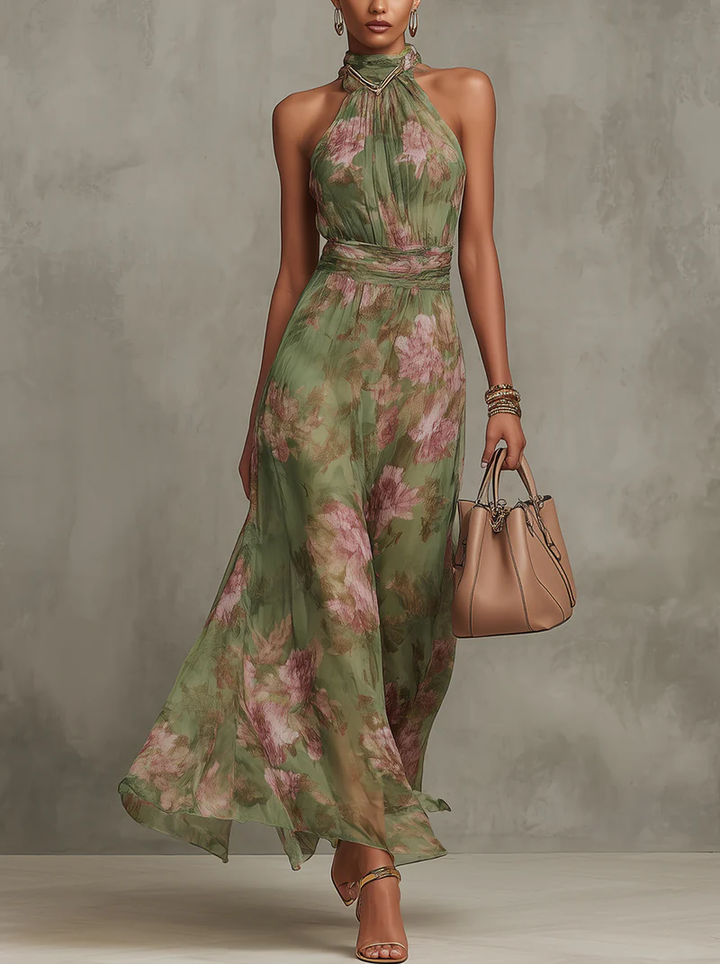 Serena | Elegante Vestido Maxi de Chiffon