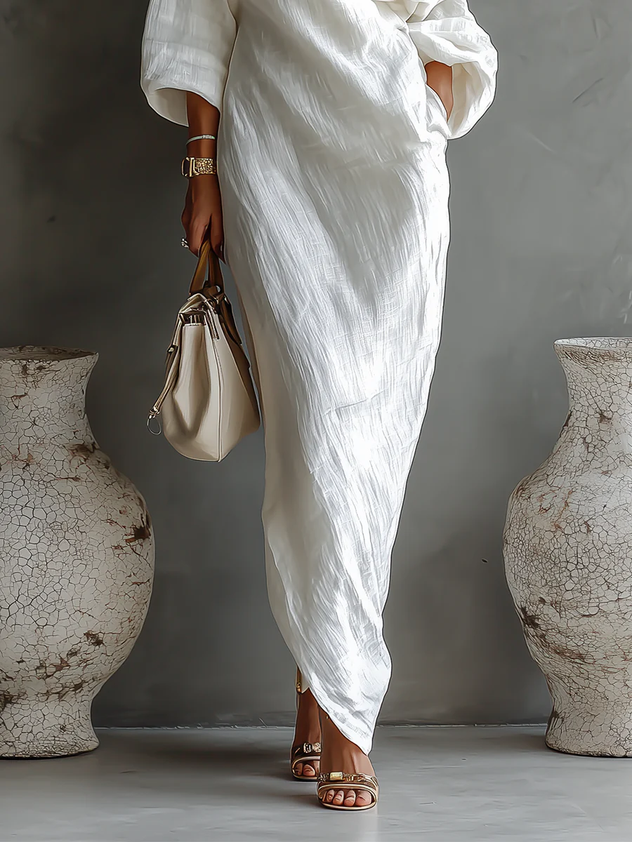 Marina | Elegante y Fluido de un Solo Hombro
