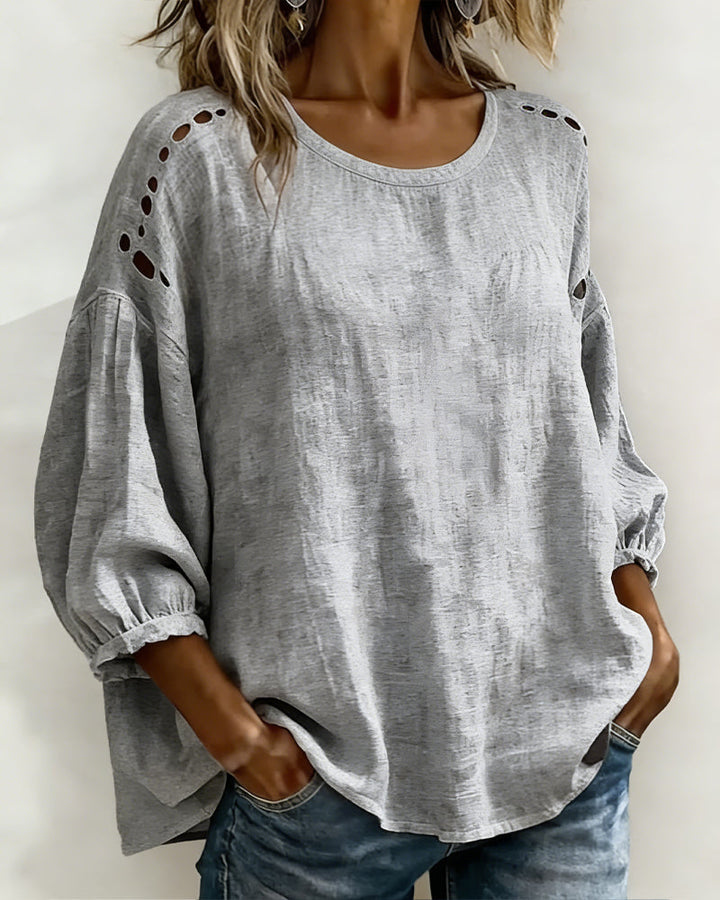 Victoria | Blusa de algodón Y Lino