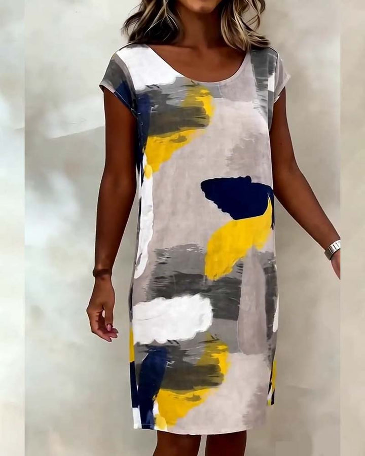 Lucía | Vestido estampado con cuello redondo