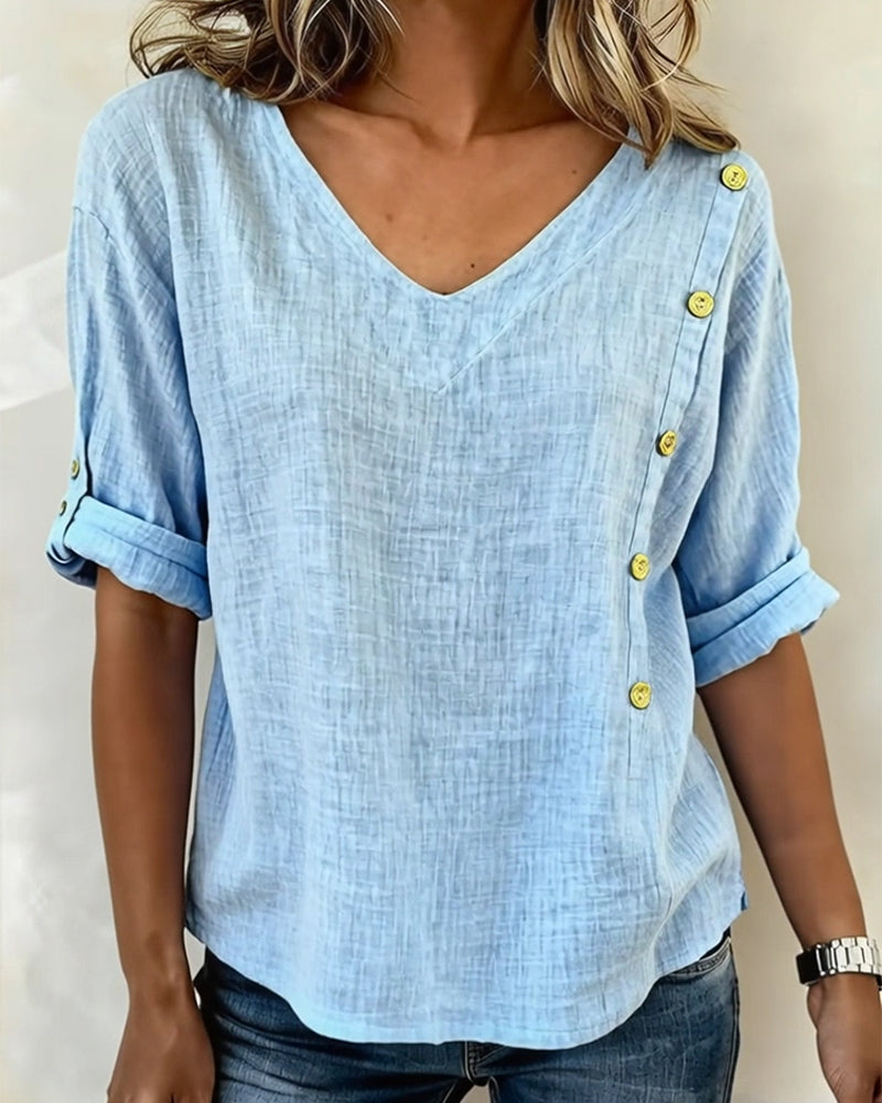 Marina | Blusa Cuello alto en V