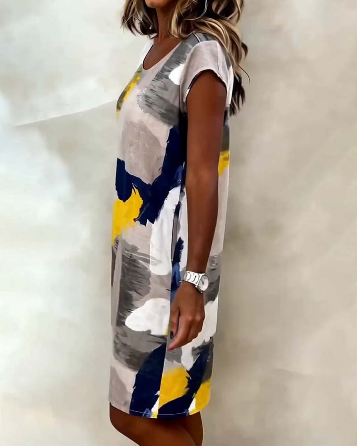 Lucía | Vestido estampado con cuello redondo