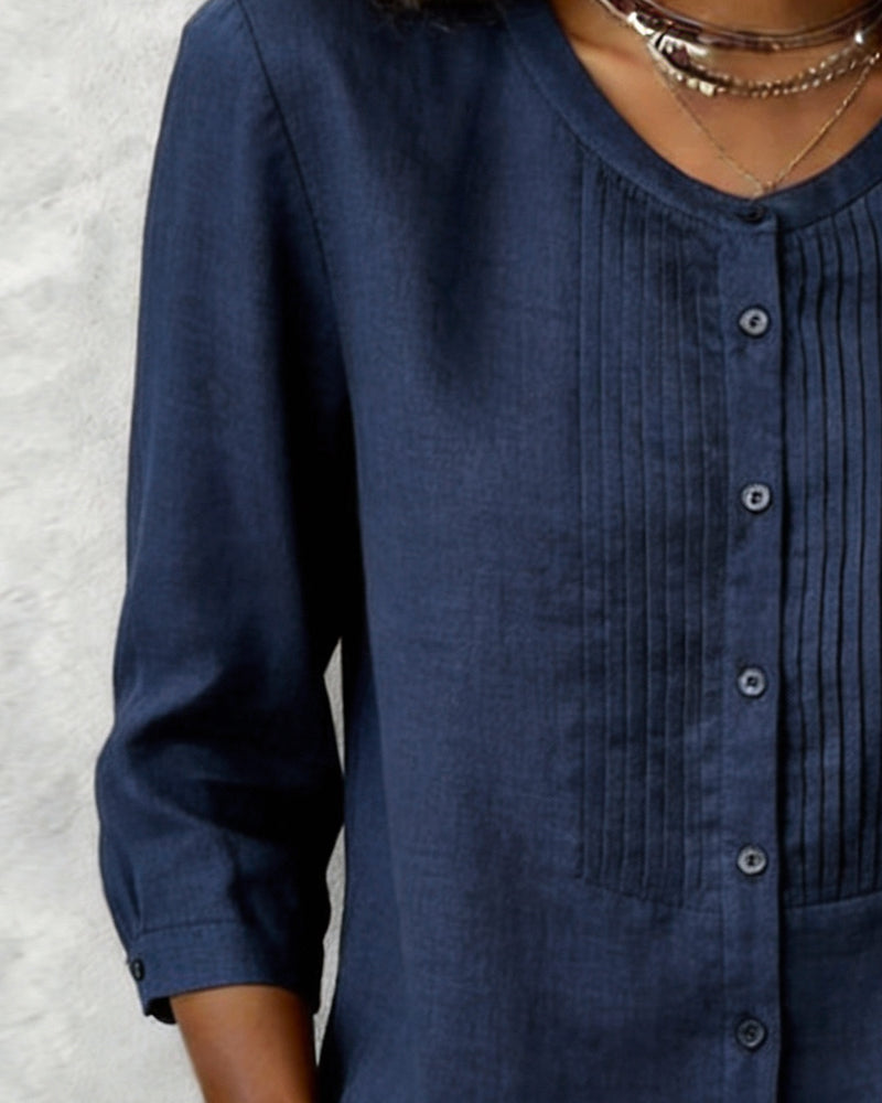 Rosa | Camisa de algodón con botones