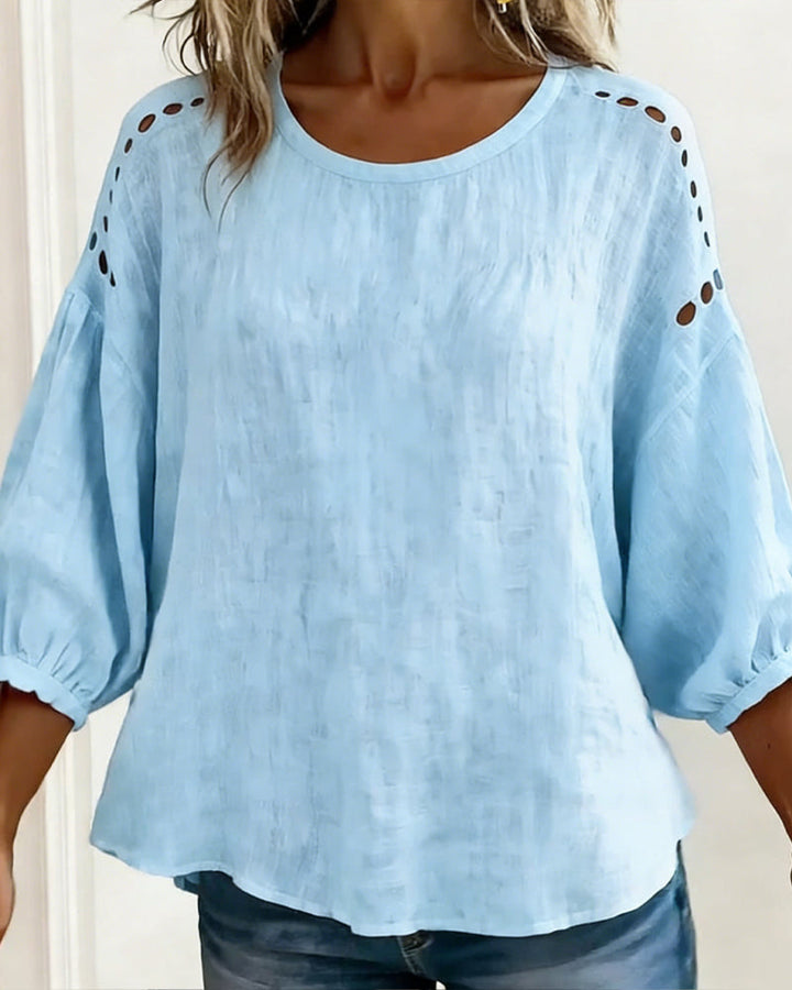 Victoria | Blusa de algodón Y Lino