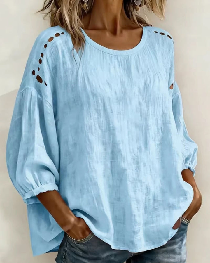 Victoria | Blusa de algodón Y Lino