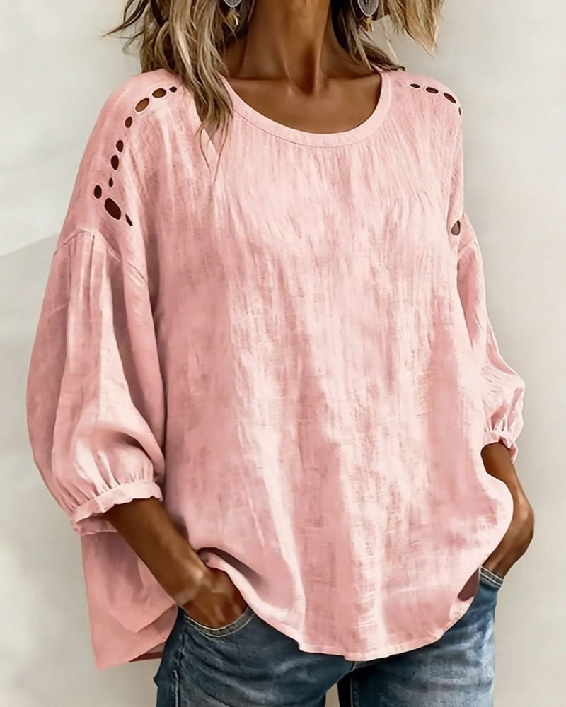Victoria | Blusa de algodón Y Lino