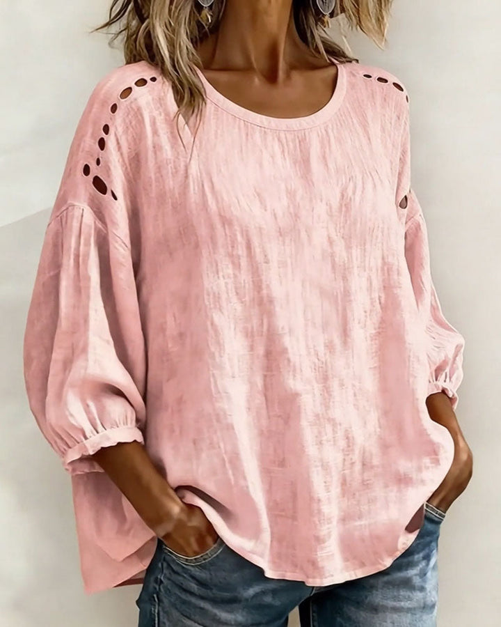 Victoria | Blusa de algodón Y Lino