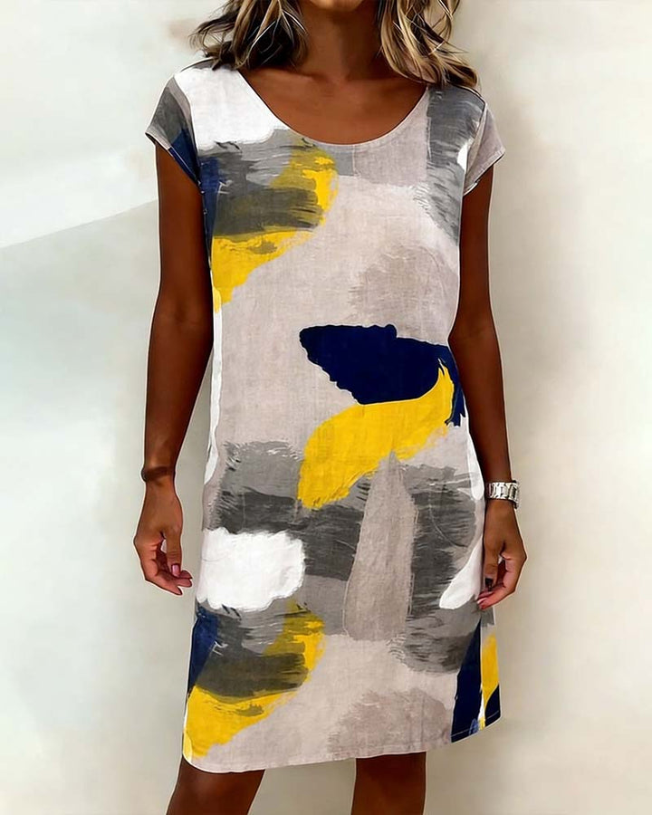 Lucía | Vestido estampado con cuello redondo
