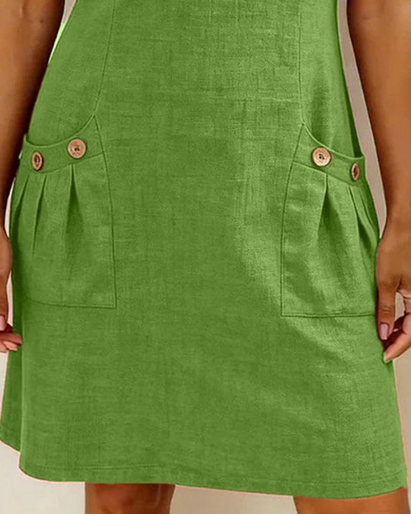 Laura | Vestido de algodón y lino