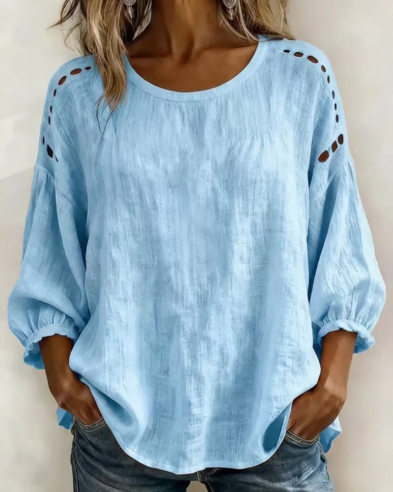 Victoria | Blusa de algodón Y Lino
