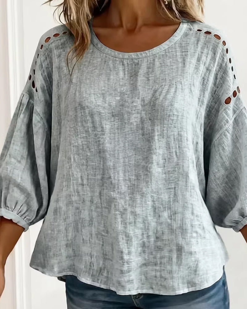 Victoria | Blusa de algodón Y Lino