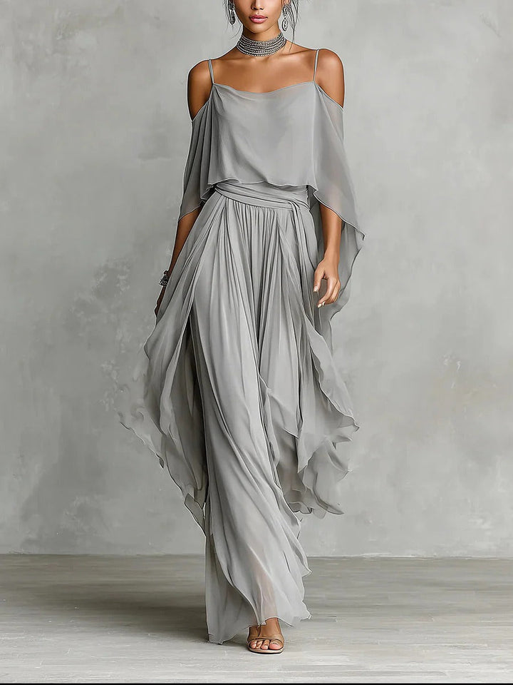 Isabela | Conjunto gris fluido