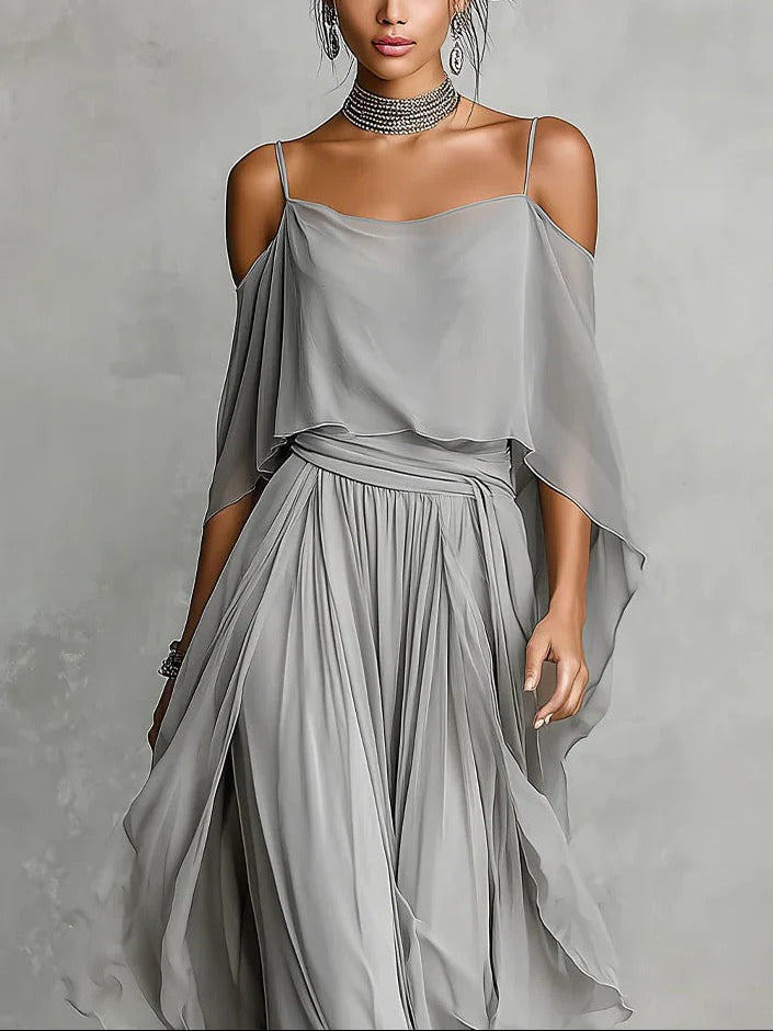Isabela | Conjunto gris fluido