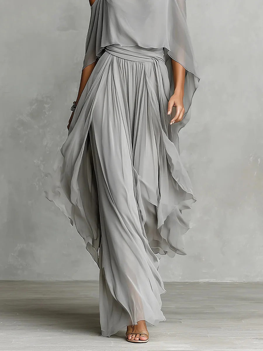 Isabela | Conjunto gris fluido