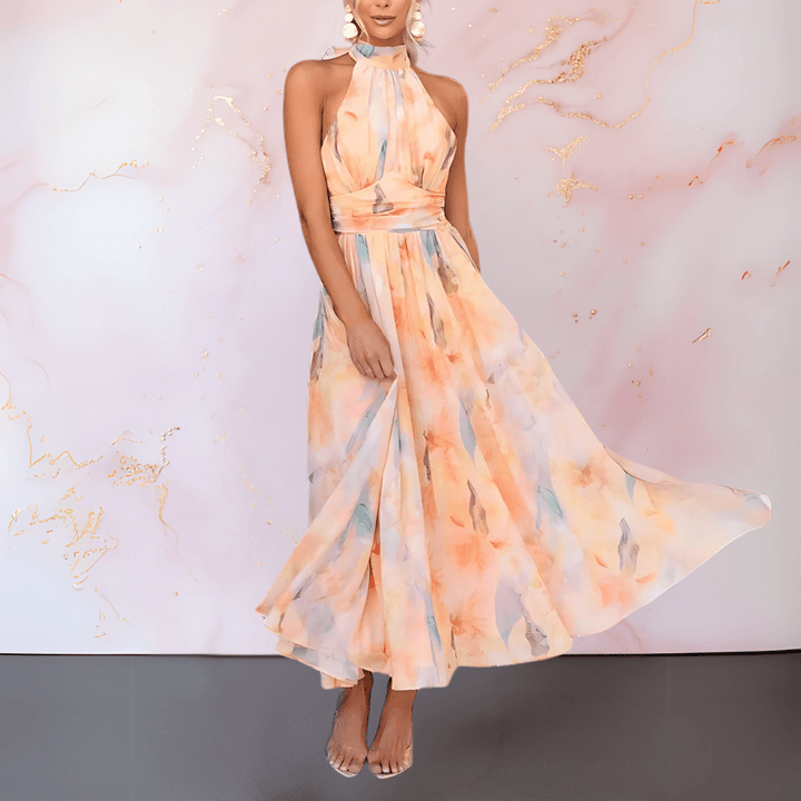 Esther | Vestido con estampado acuarela