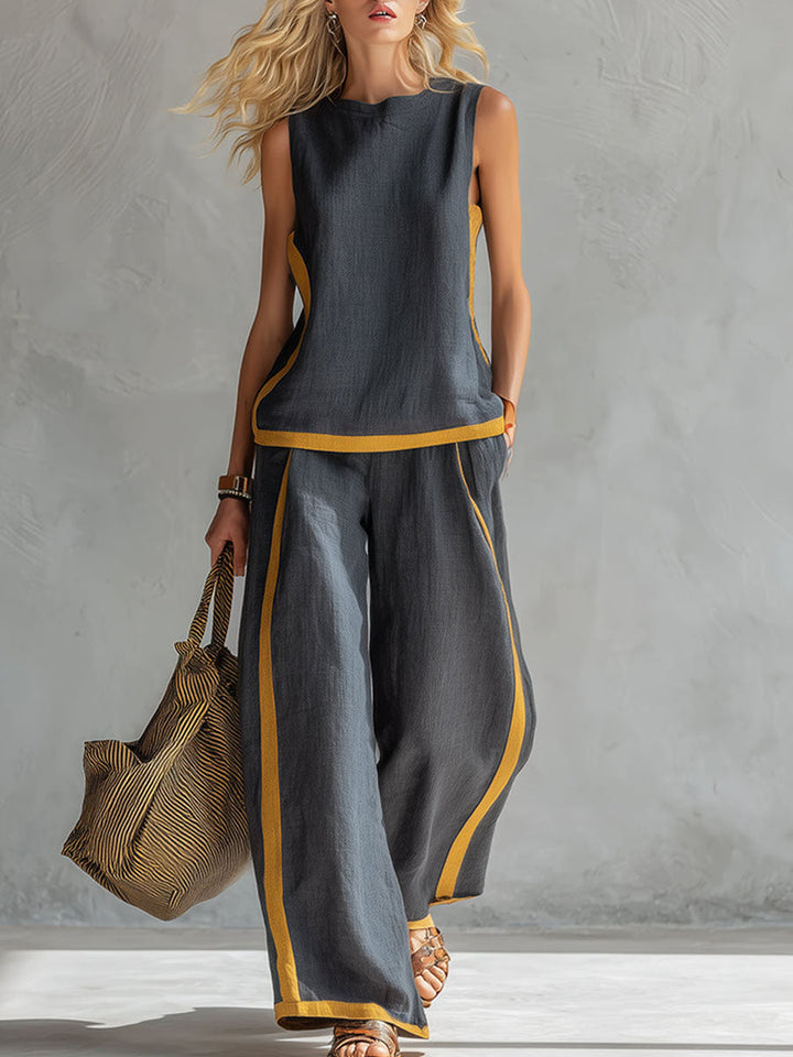 Eva | Conjunto Top y Pantalón de Lino