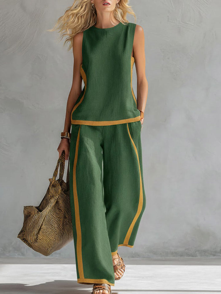 Eva | Conjunto Top y Pantalón de Lino