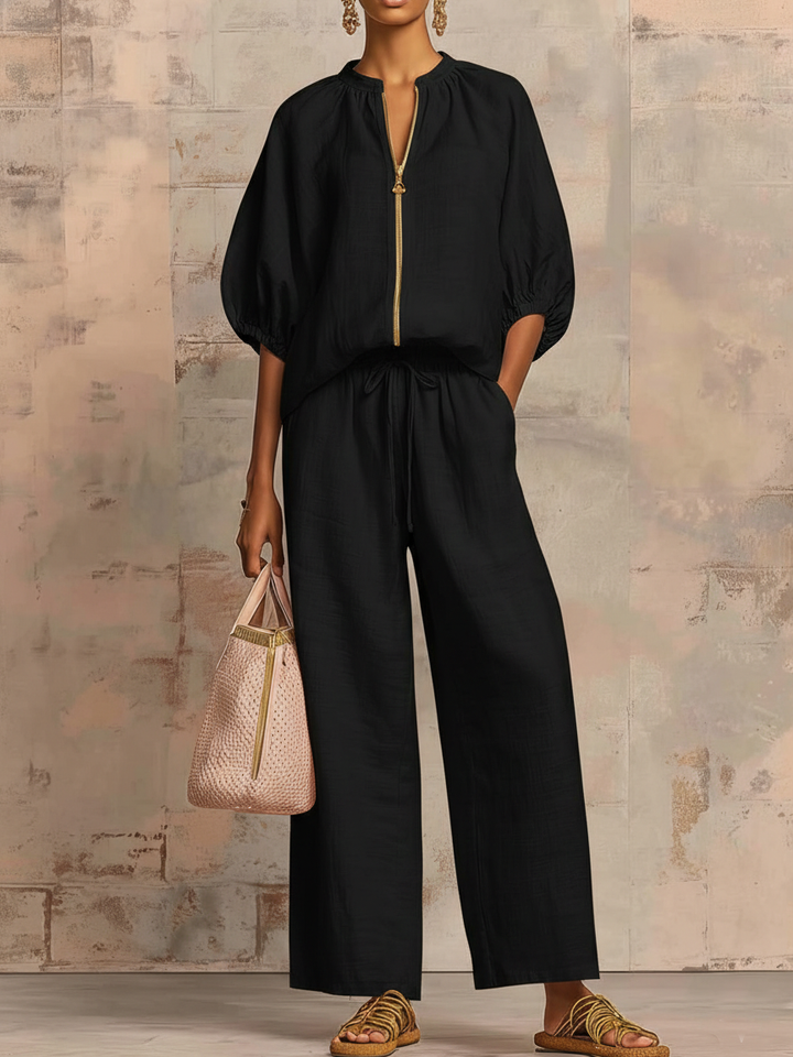 Marta | Conjunto Camisa y Pantalón Ancho