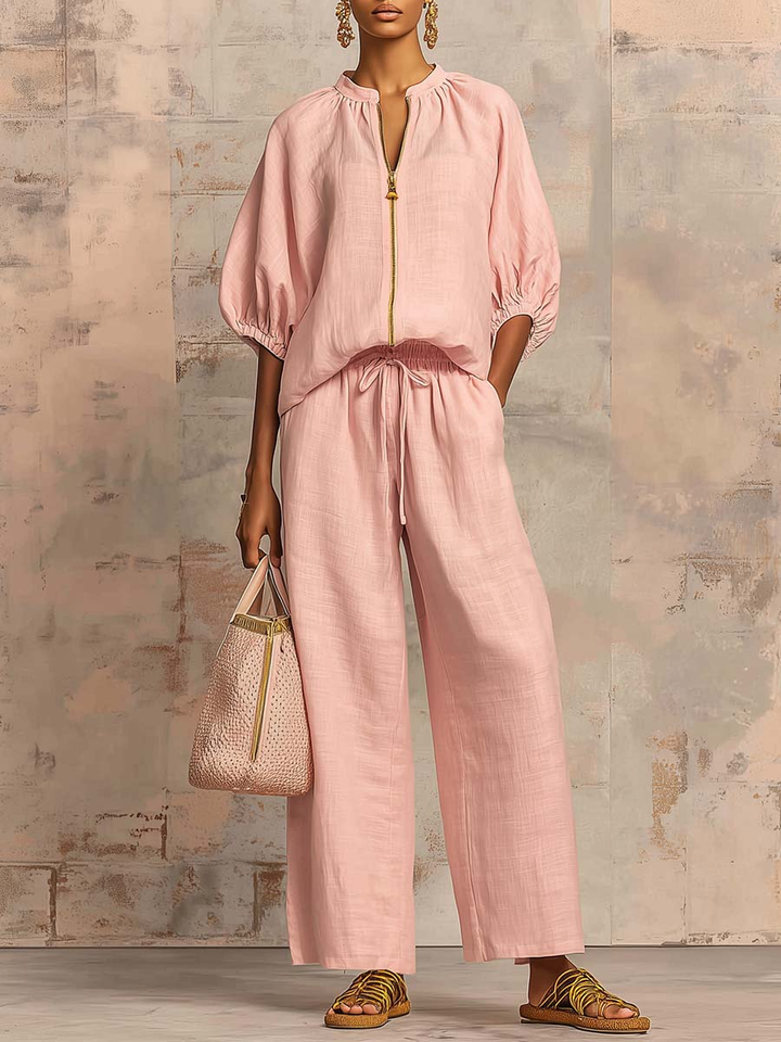 Marta | Conjunto Camisa y Pantalón Ancho