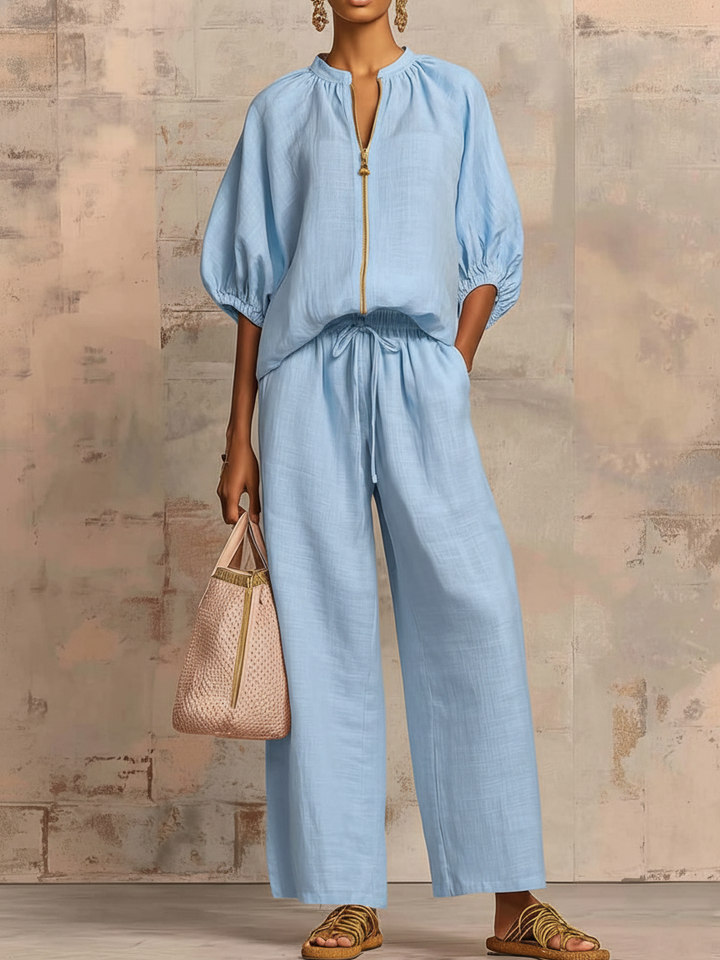 Marta | Conjunto Camisa y Pantalón Ancho