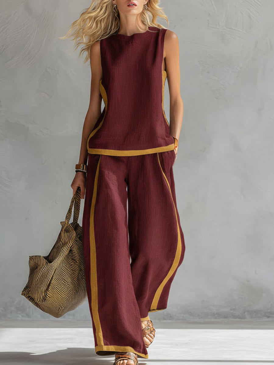 Eva | Conjunto Top y Pantalón de Lino