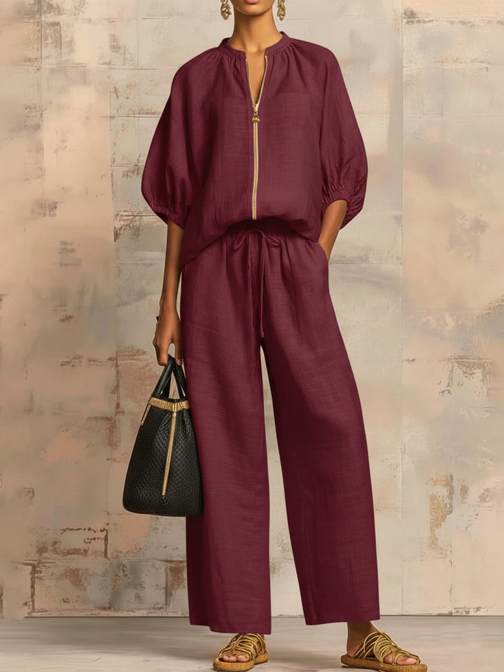 Marta | Conjunto Camisa y Pantalón Ancho